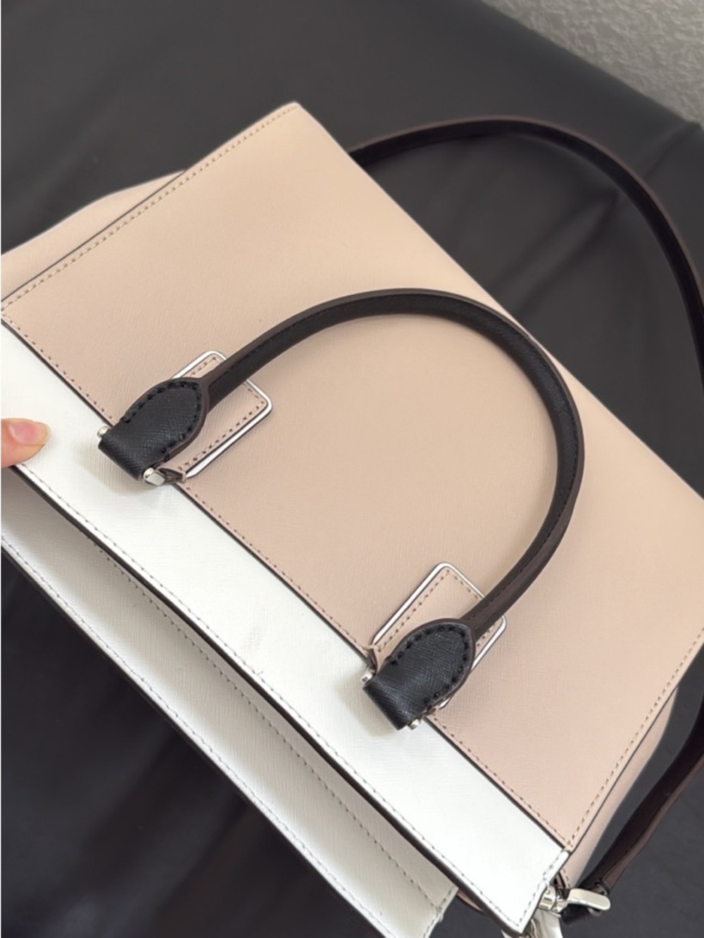 kate spade Pink, White and Black Leather Satchel with Matching Wallet - Picture 5 of 7